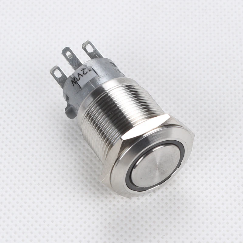 19 мм металлическая Нержавеющая сталь Кнопка управления доступом переключатель