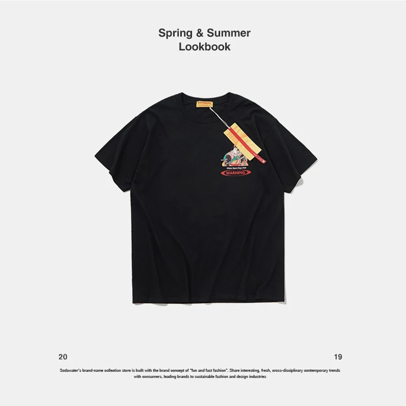 Men's T-Shirts 2019 Funny Printed Short Sleeve Tshirts Loose Summer Hip Hop Casual Cotton Tops Tees Streetwear Homme T-shirts | Мужская