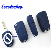 cocolockey blank key one button modified flip remote key shelll for fiat one button on side uncut blade no logo