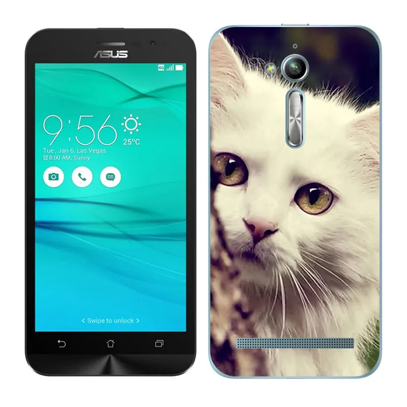 Для Asus Zenfone Go ZB500KL ZB500KG Мягкий Чехол Для Zenfone Go силиконовый чехол спящий окрашенный Для Zenfone Go ZB500KG 5,0" - Цвет: 04