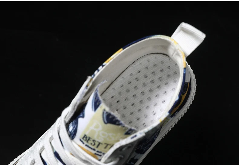 CYYTL Fashion High-top Canvas Men Casual Shoes Prints Breathable Lace-up Walking Sneakers Zapatillas Hombre Tenis Masculino