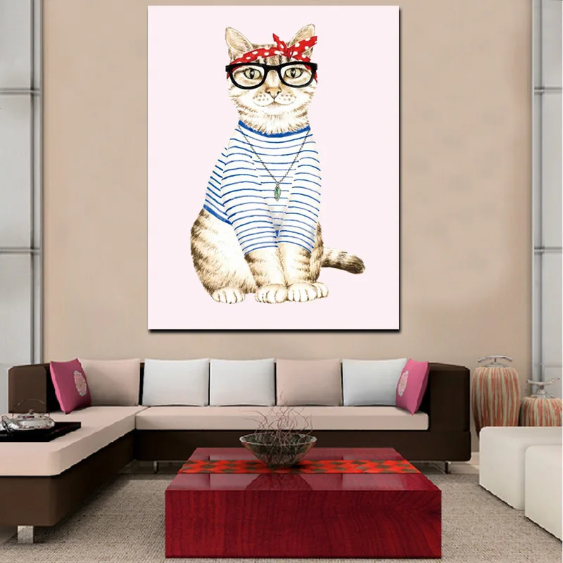 Настенная картина YWDECOR Абстрактная кошка