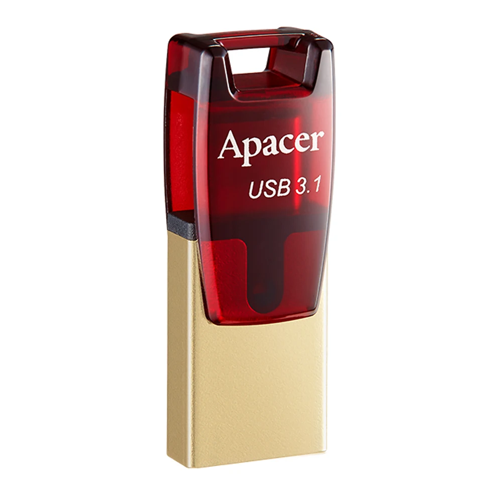 Apacer AH180 USB 3 1 Тип-C двойной Интерфейс флешка 16 ГБ 32 64 USB3.0 USB2.0 OTG внешних накопителей