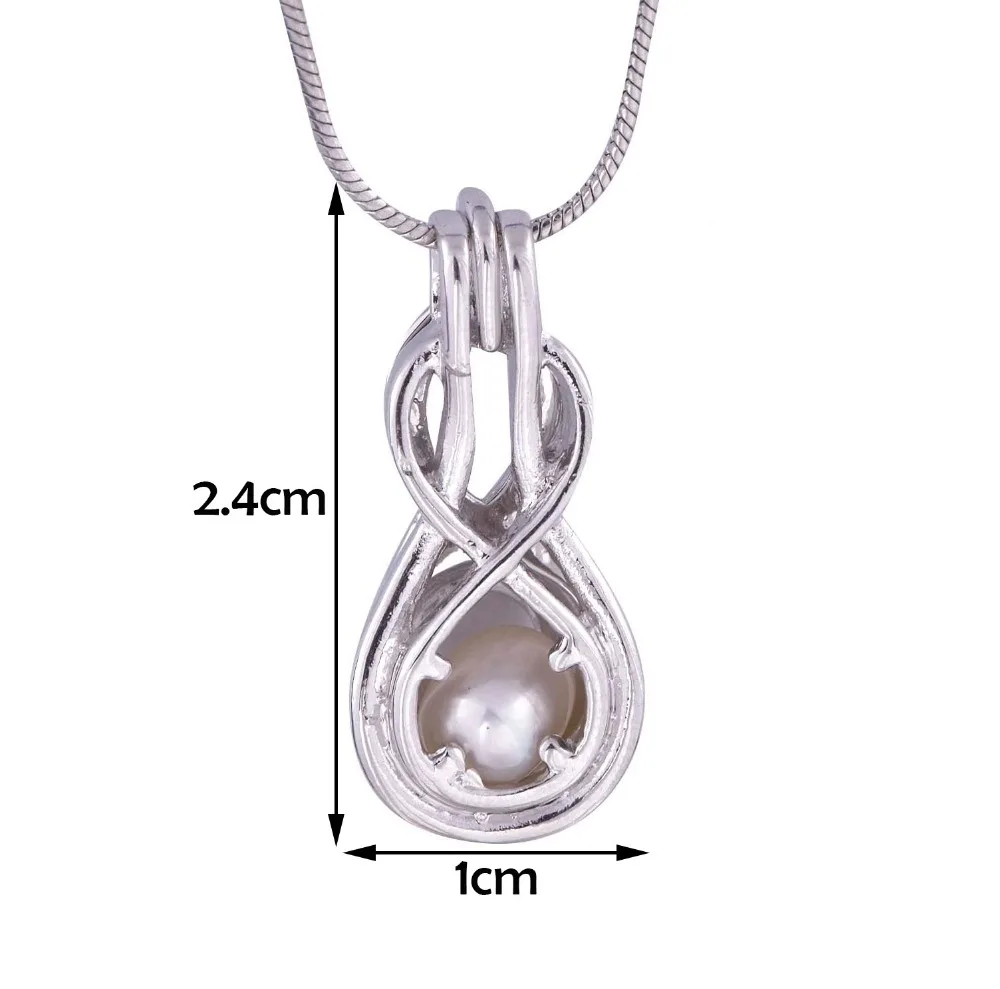 18KGP Infinity Symbol Locket Cages Infinite Note Style Pearl Gem Bead Cage Pendant DIY Fashion Jewelry Making Mountings | Украшения и