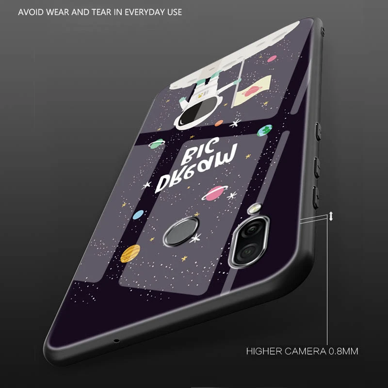 Чехол из закаленного стекла Marble Star Space для Huawei P20 lite Pro Mate 10 Lite мягкий чехол с краями