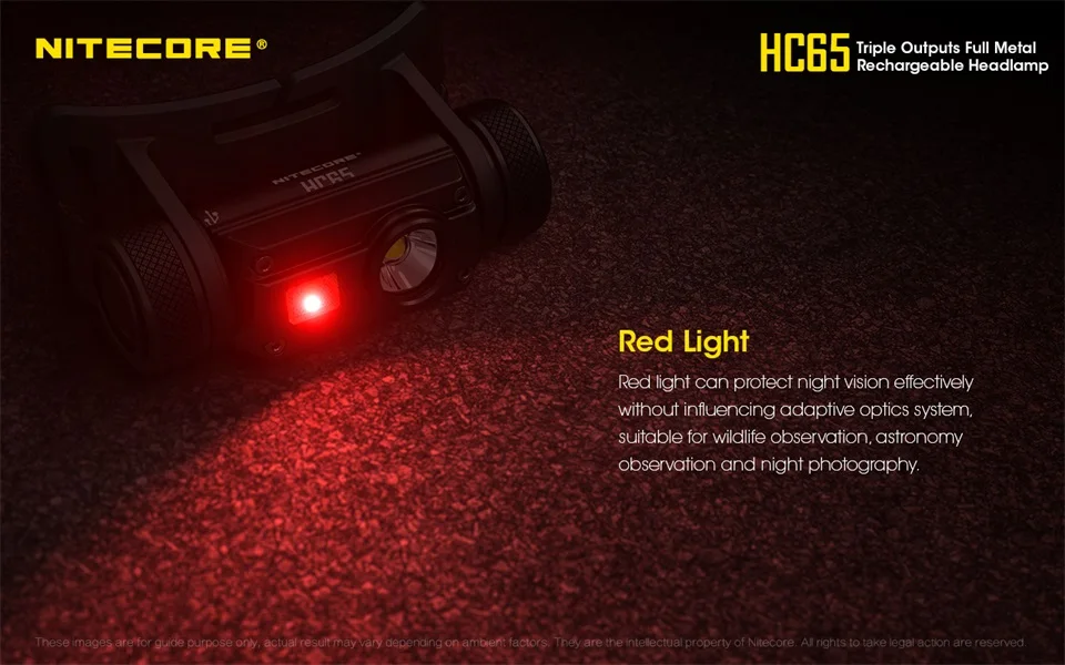 Nitecore HC65 светодиодный фонарик Cree XM-L2 U2 + ультратонкое естественное освещение CRI