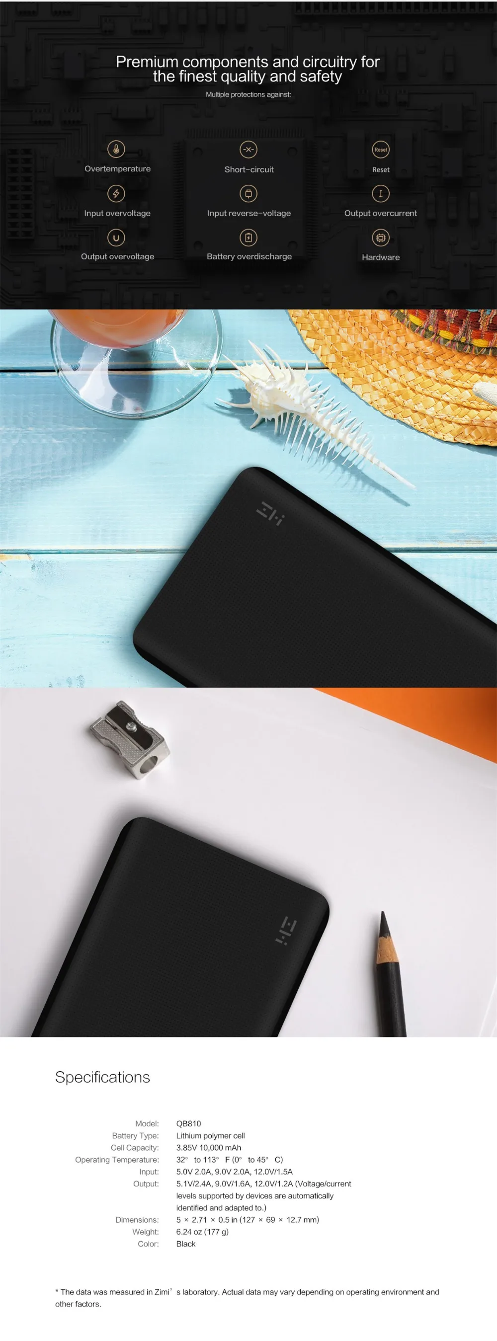 Xiaomi ZMI 10000 мАч тонкий внешний аккумулятор Внешняя батарея универсальный внешний аккумулятор мобильный быстрый заряд 2,0 для huawei samsung iPhone