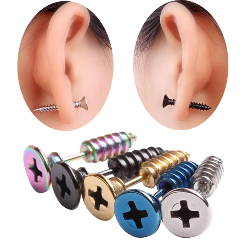 Модные серьги SaYao 10 шт. (5 пар) высококачественные гвоздики из нержавеющей стали