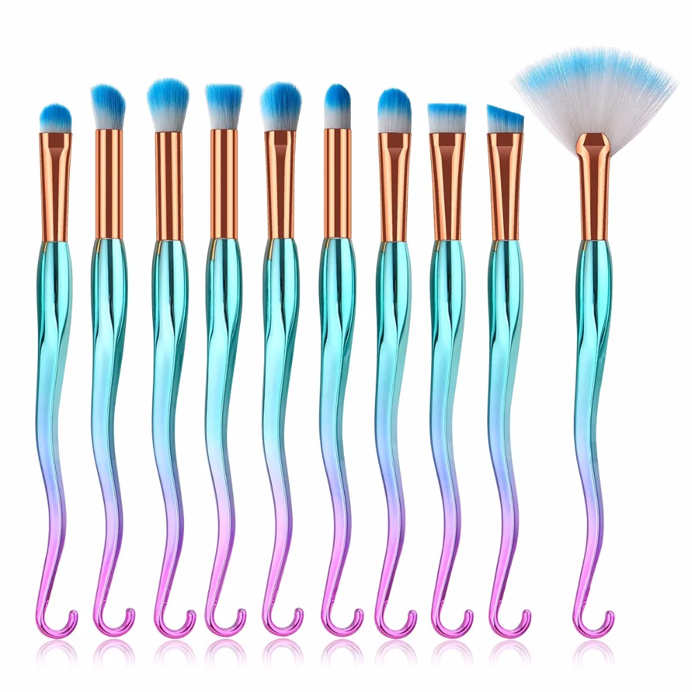 10pcs Beauty Makeup Brushes Set Cosmetic Foundation Powder Eye Shadow Face Blending Make Up Brush Kit Cosmetics Maquiagem | Красота и