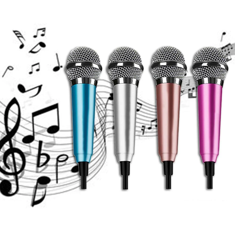 KISSCAS мини портативный микрофон для мобильного телефона KTV Конденсатор проводной