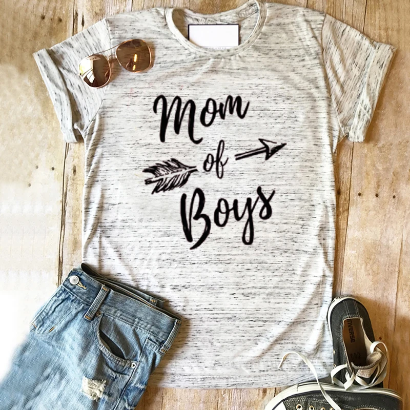 Женская футболка MOM of Boys летняя с изображением медведя и кофе женские бейсбольные