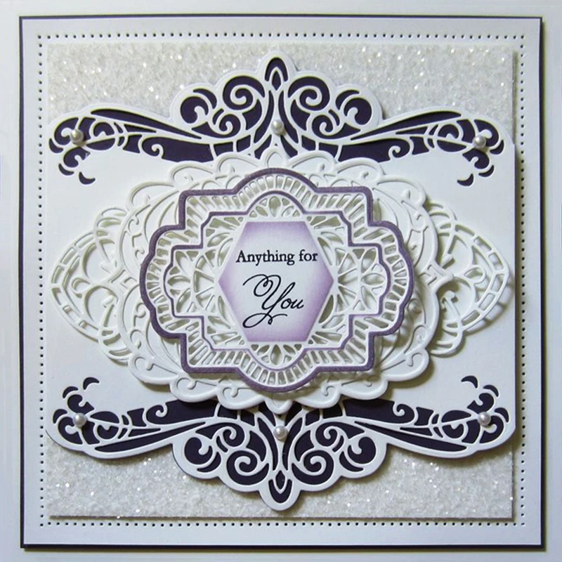 Волнистые высечки для изготовления карт трафарет скрапбукинга Металлические