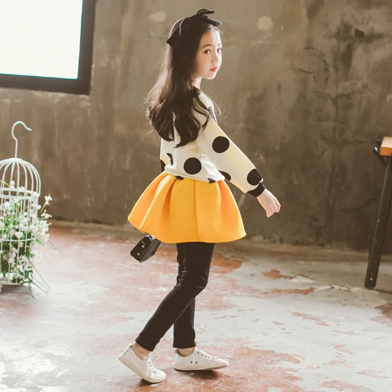 Модный костюм для девочек стиль 2018 года Новинка корейский детская одежда отдыха