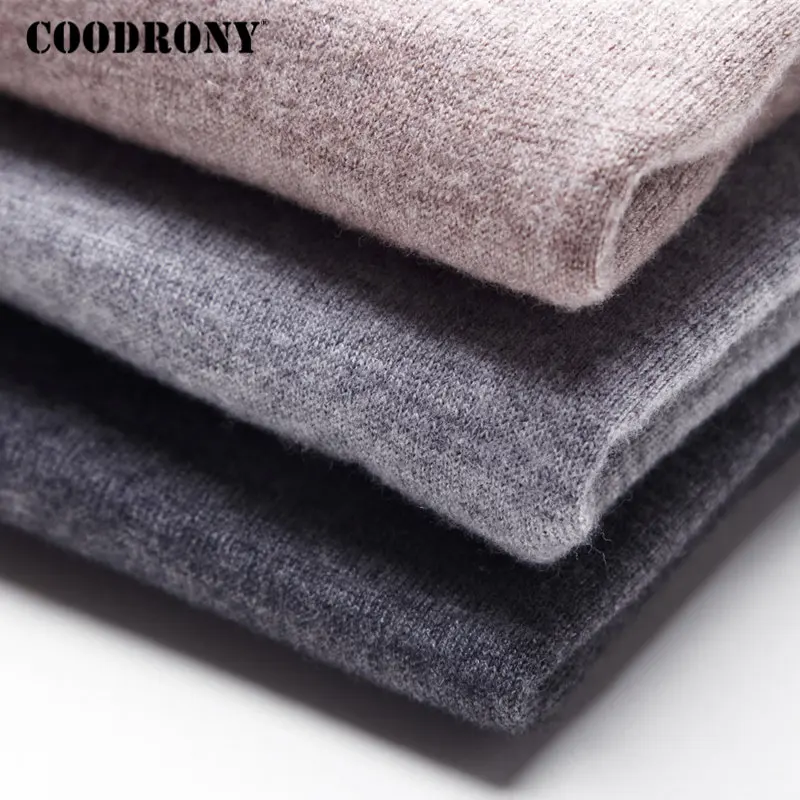 COODRONY Brand Sweater Men Casual Turtleneck Pull Homme Merino Wool Sweaters Autumn Winter Soft Warm Cashmere Pullover Men 93011