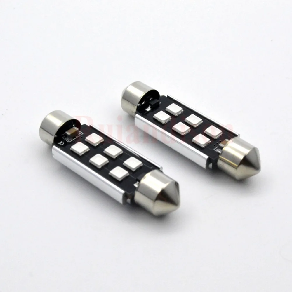 2 шт. 36 мм/39 мм/41 мм без Полар-флиса с can-bus 6 3030LED 6418 C5W номерных знаков или укрыты внутренной сводной заменить Галогенные лампы Красный 12V 24V