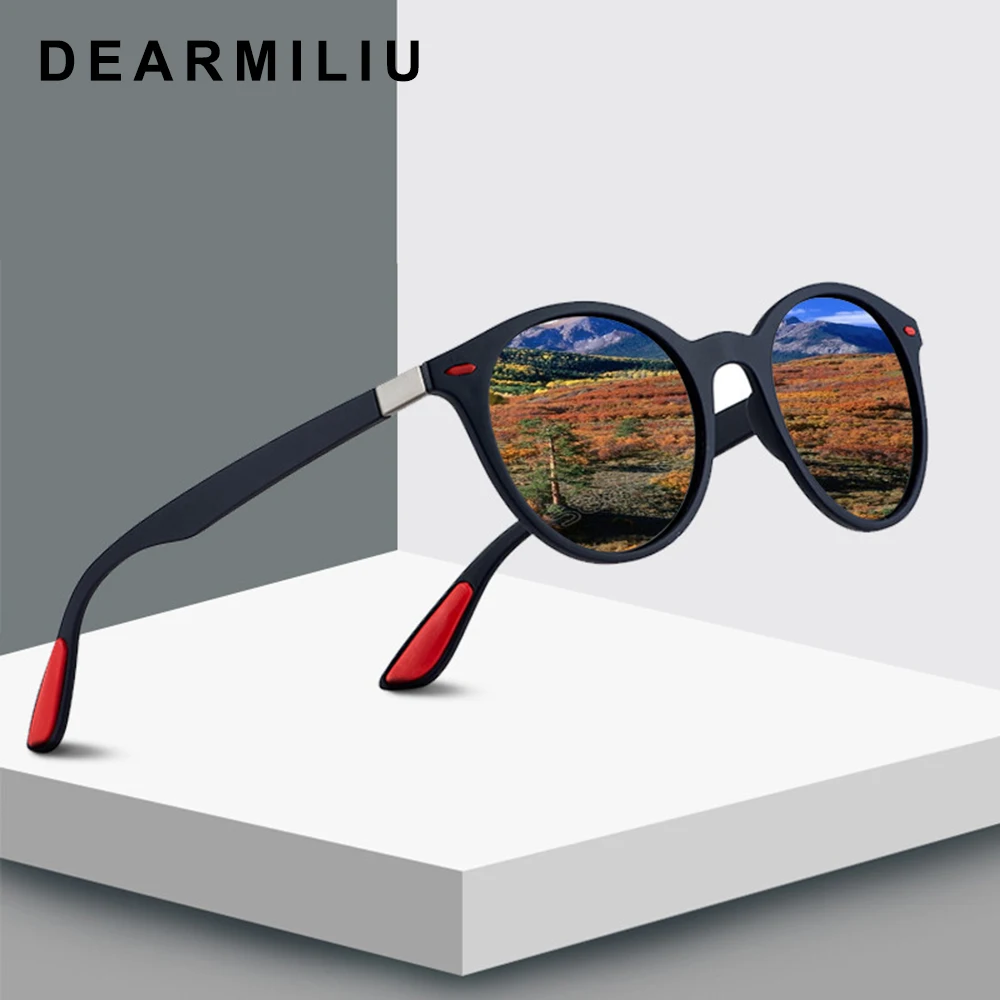 

DEARMILIU DESIGN Unisex Round Frame Classic Polarized Sunglasses Men Women Driving Sun Glasses Male Goggle UV400 Gafas De Sol