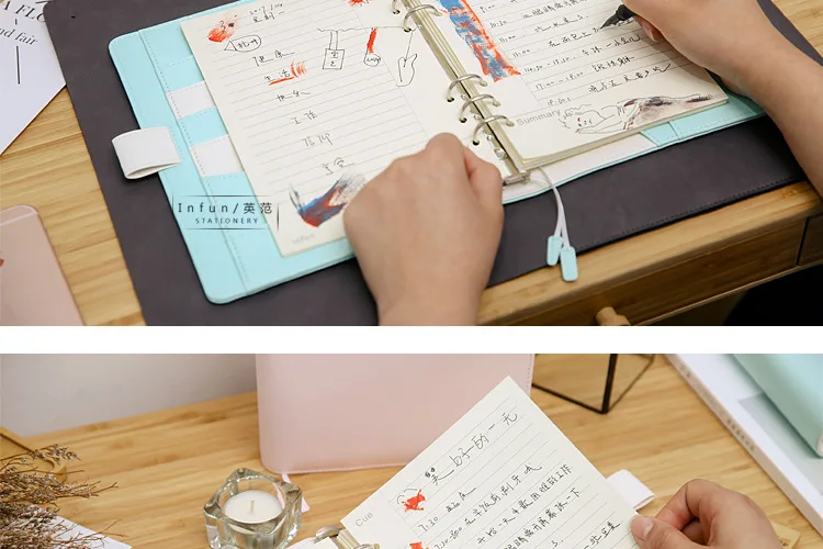 Макароны чистый цвет Hobonichi журнал А5 из искусственной кожи Записная книжка Дневник Расписание Книга Планировщик Дневник Школьные принадлежности