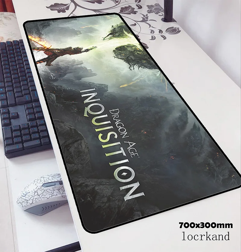 Коврик для мыши dragon age 70x30 см игровой коврик с аниме Властителем офисный