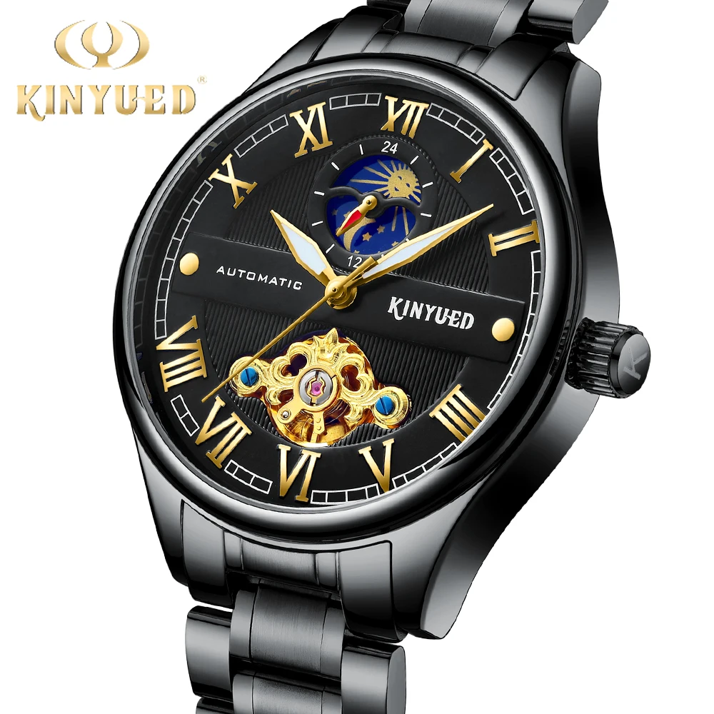 KINYUED 2019 новые автоматические механические наручные часы для мужчин s Элитный
