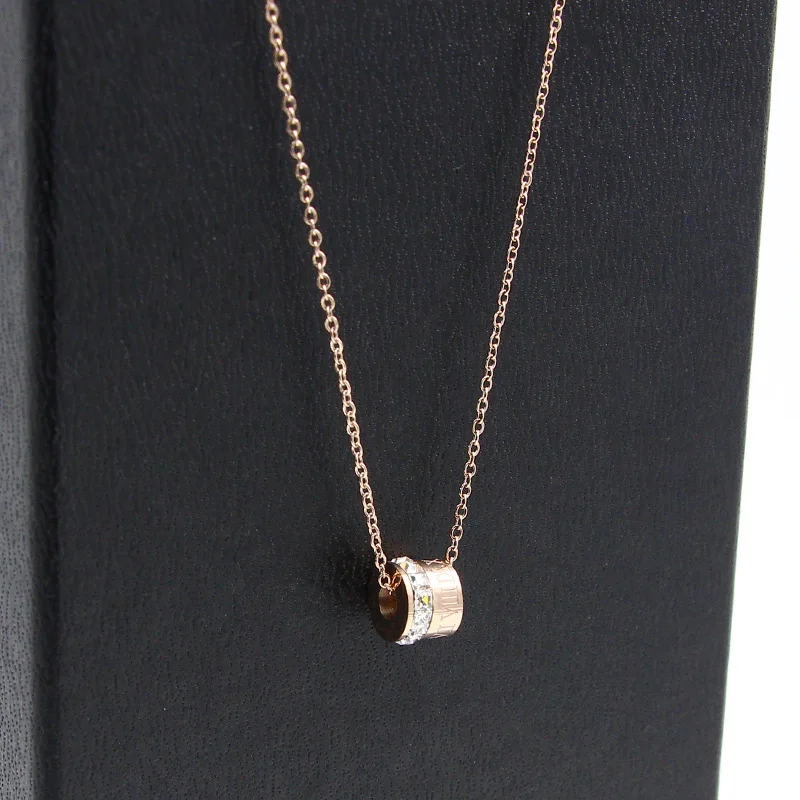 Новое круглое ожерелье в римском стиле квадратное хрустальное с двойными