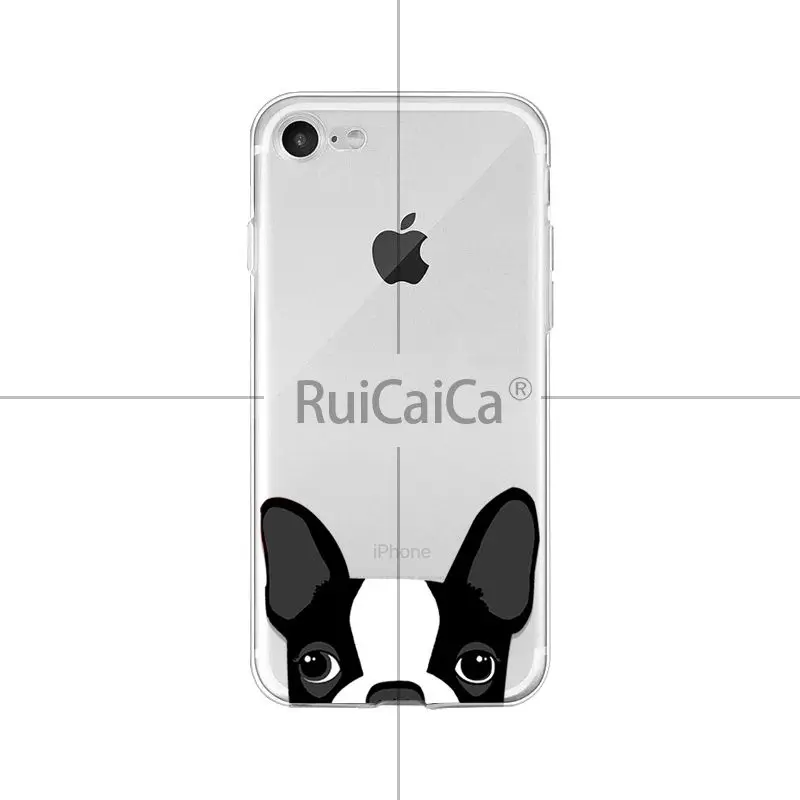 Ruicaica милый и забавный мягкий чехол для телефона с головой собаки кошки Apple iPhone 8 7 6