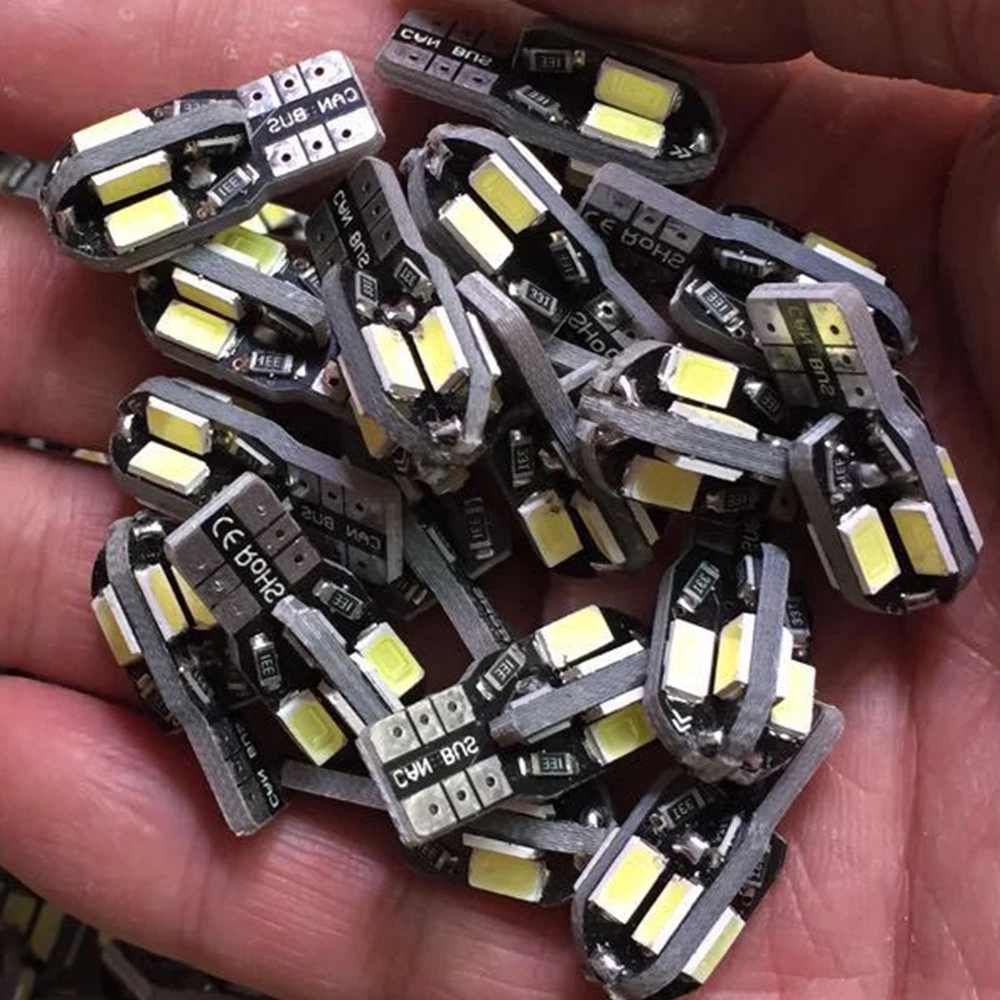YSY 200pcs Car Light CANBUS 8 SMD LED 5630 No Obc Error 194 168 W5w 8smd Interior Bulb Lamp auto Clearance Lights | Автомобили и