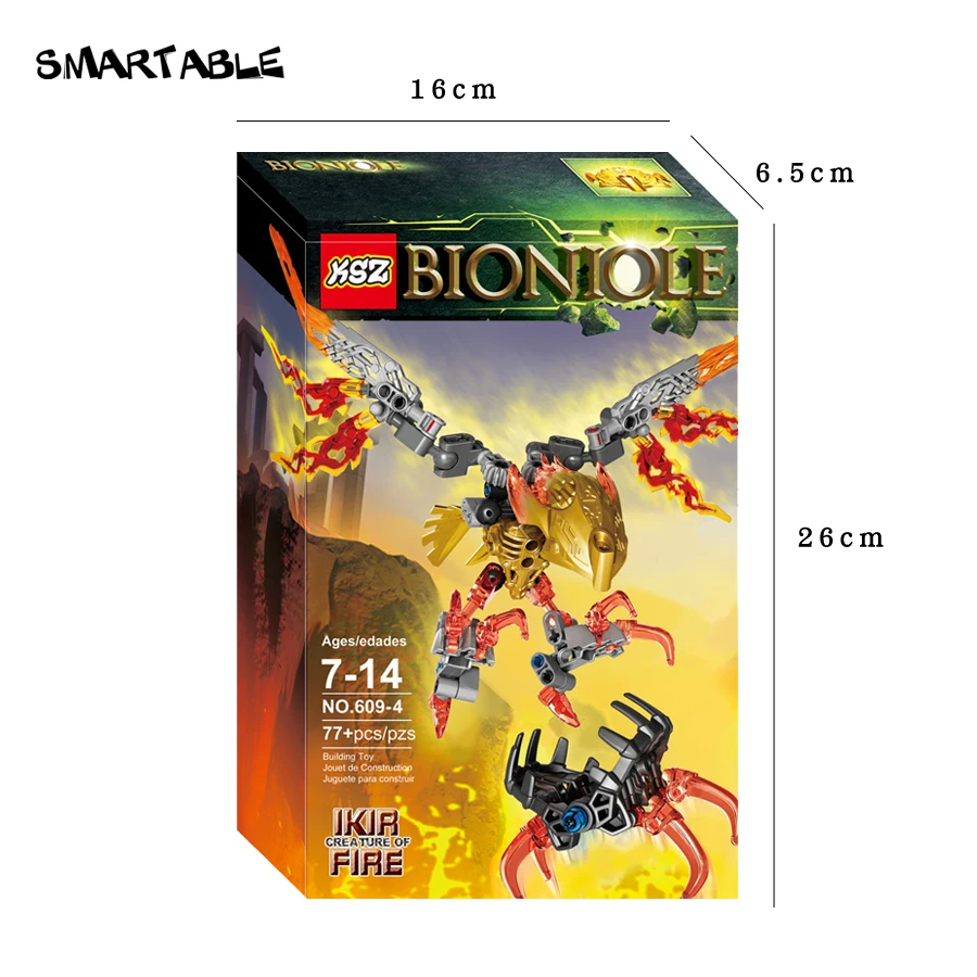 Smartable BIONICLE 77 шт. Ikir создание огня фигурки строительные блоки игрушки для мальчиков совместимы со всеми брендами 71303 BIONICLE подарок