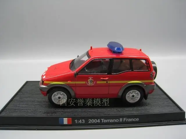AMER 1/43 Scale 2004 Terrano II Франция пожарная машина литая металлическая модель автомобиля