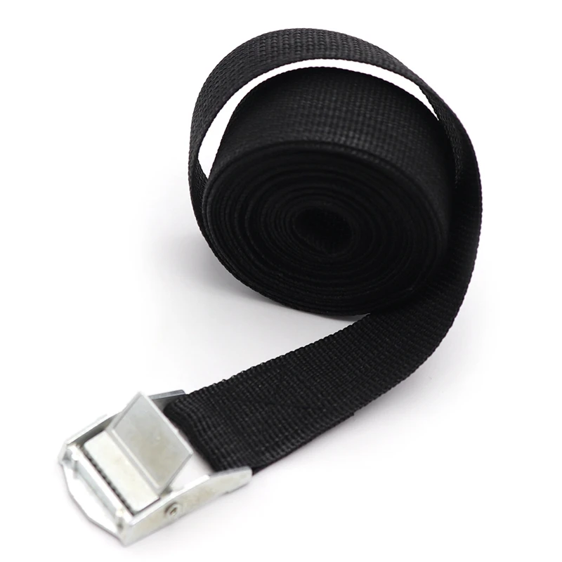 1M 2M 3M 5M*25mm Car Tension Rope Tie Down Strap Strong Ratchet Belt Luggage Bag Cargo Lashing With Metal Buckle