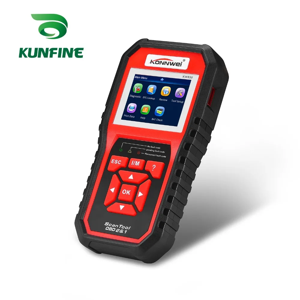 

OBD2 Autoscanner Automotive Scanner KW850 Multi-languages Auto Diagnostic Tool Better Than AL519 in Russian