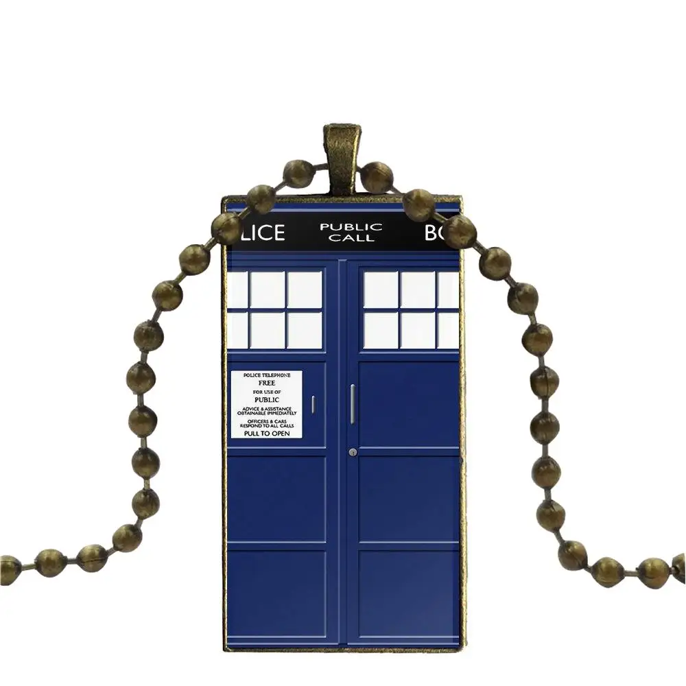 Подарки для девочек серия Doctor Who ТАРДИС полицейская коробка далек Стекло Колье с