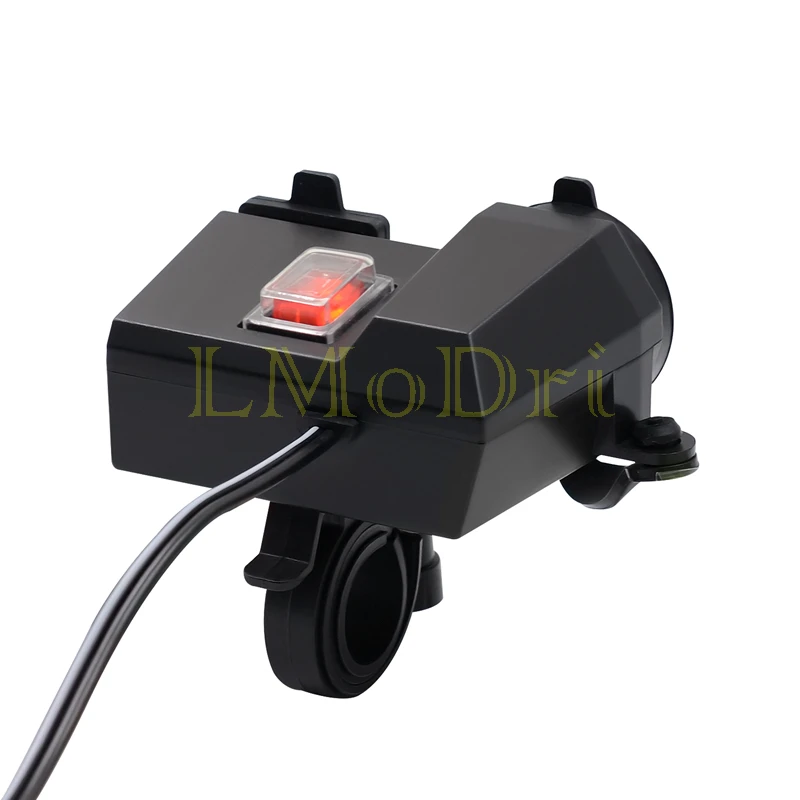 LMoDri мотоцикл 12 в двойной USB порт питания Скутер ATV зарядное устройство адаптер прикуривателя розетка с вольтметр Водонепроницаемый