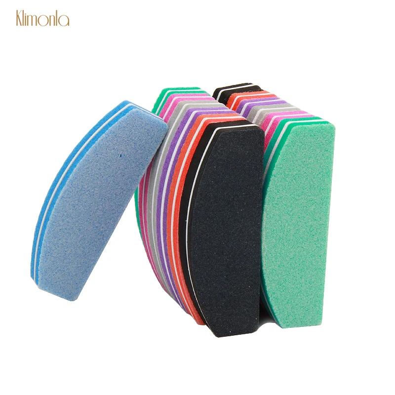 

7pcs Nail File Blocks Sanding Polish Buffers For Manicure Pedicure Care 100/180 Nail Salon Tools 7 Colors Sponge Boat Nail Files