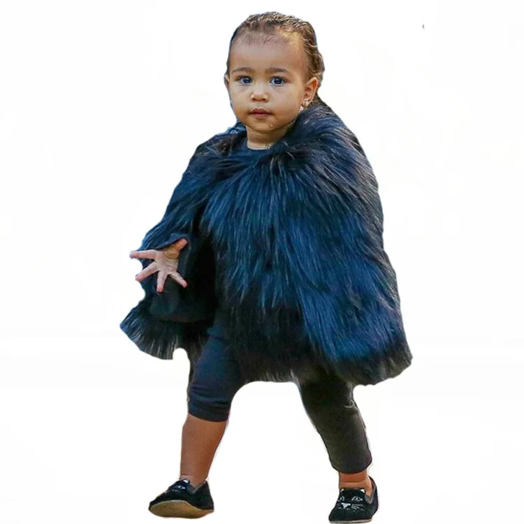 2017 новое зимнее детское меховое пальто имитация меха лисы теплая плюшевая одежда