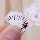 2 комплекта милый миниатюрный кукольный домик 1:12 мини покерные игральные карты игрушки для украшения дома