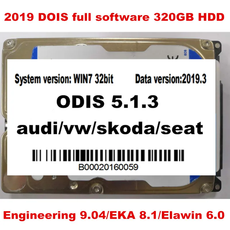 320GB HDD SOFTWARE 11 Vas 5054A Odis 5.1.6 программное обеспечение с инженерной 9/EKA 8/Elawin 6 VAS 6154 500GB SSD для AUDI/V-W GEKO онлайн кодирование входа - Цвет: 320GB HDD SOFTWARE