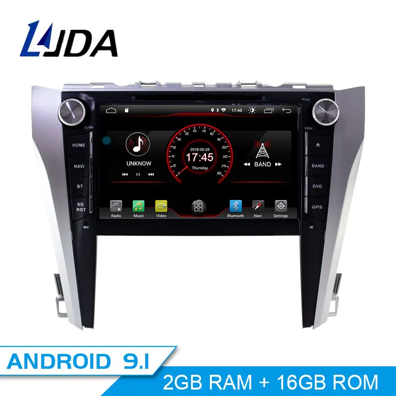 Автомобильный DVD плеер LJDA Android 9 1 для Toyota Camry 2015 2016 Wifi GPS навигация 2 Din автомобильное