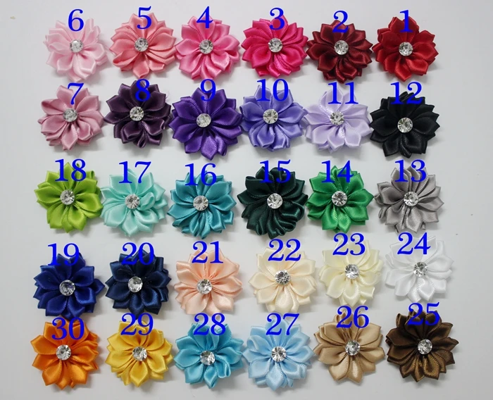 Многослойная сатиновая лента 120 шт. многослойный цветок для повязки на голову