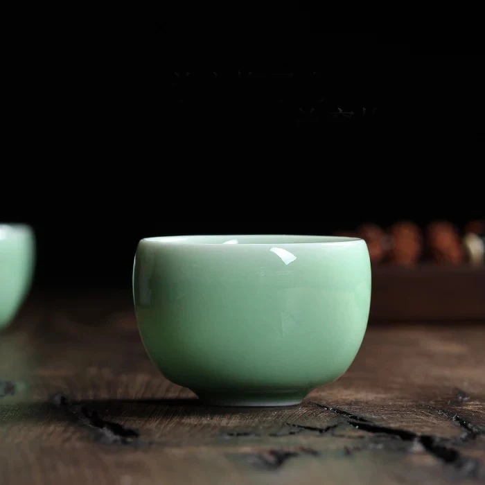 B NOOLIM, 2 шт., посуда для напитков, Longquan Celadon, китайский фарфор, керамика, китайский кунг-фу, чашка для чая, хрустящая глазурь, чайный набор, чаша - Цвет: B