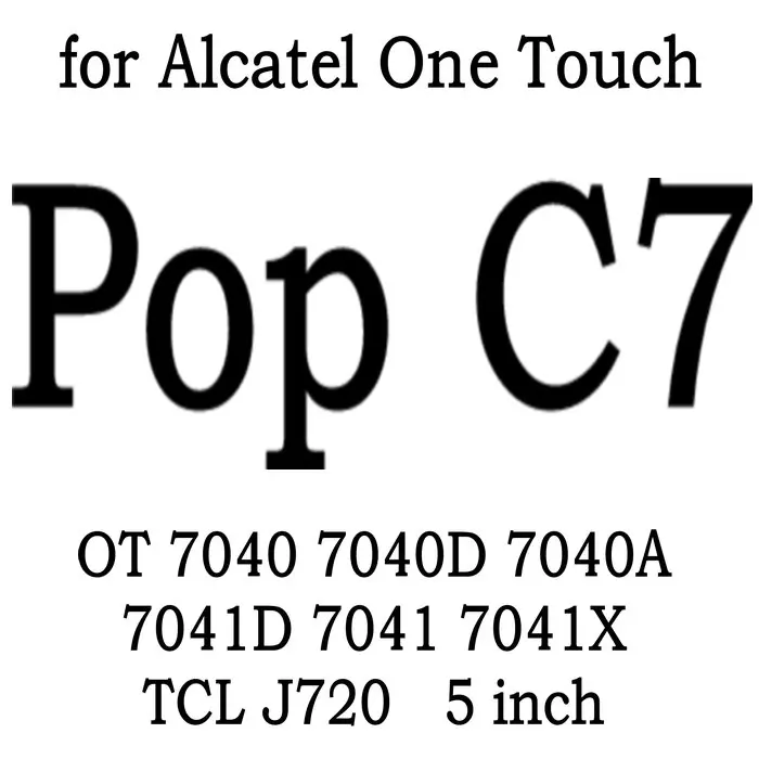 Закаленное Стекло Экран Защитная пленка для Alcatel One Touch Pop C3 C5 C7 C9/Idol 3 4 4S 4,7 5,5/Pixi 3 4 3,5 4 5 5,0 5,5 6 6,0 - Цвет: Alcatel Pop C7