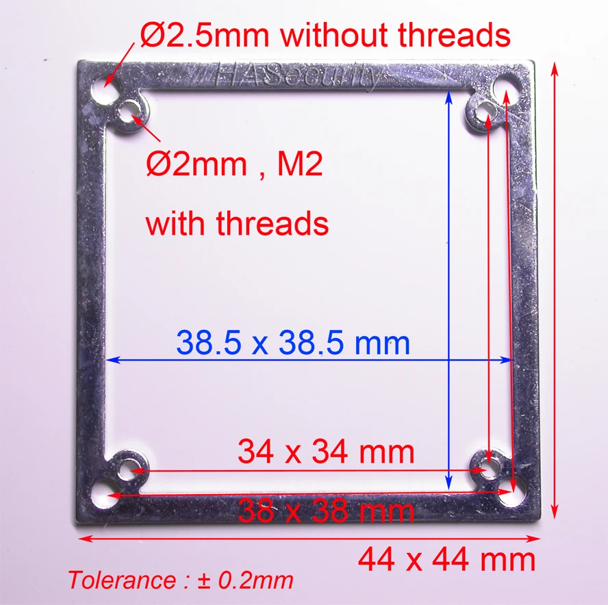 (2 шт.) металлическая пластина/адаптер/Разделитель/преобразователь 44x44 мм до 38x38