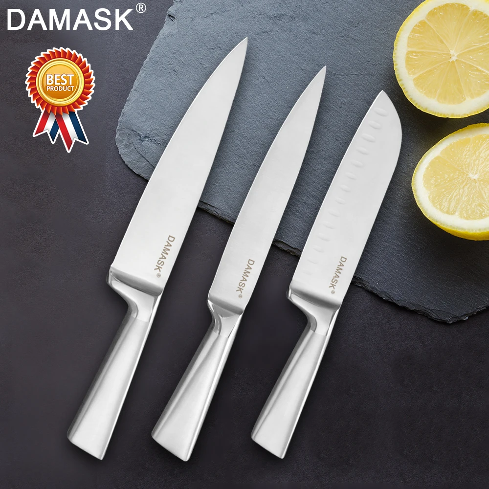 Damask японские кухонные ножи шеф-повара набор HSS нож фрукты овощи мясо суши режущий край Ресторан Кухня Мясо Кливер