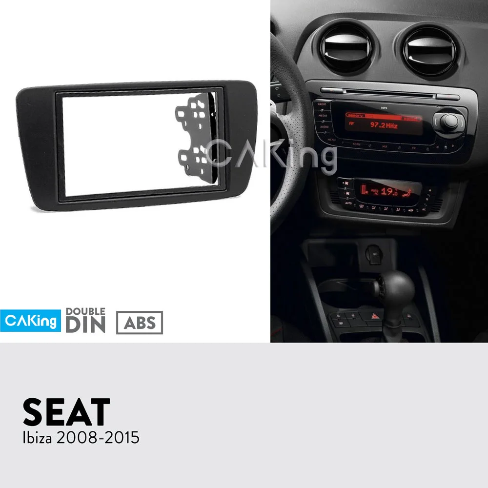 Автомобильная фасция Double Din с радио панелью для SEAT Ibiza 2008 2015 комплект установки Facia