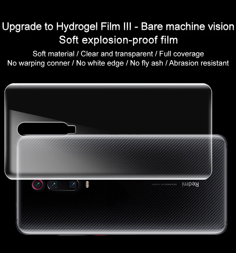 Для Xiaomi mi 9T защитная пленка IMAK Hydrogel III Передняя и задняя 0,15 мм мягкая защитная пленка tpu для Xiaomi mi 9T mi 9T Pro