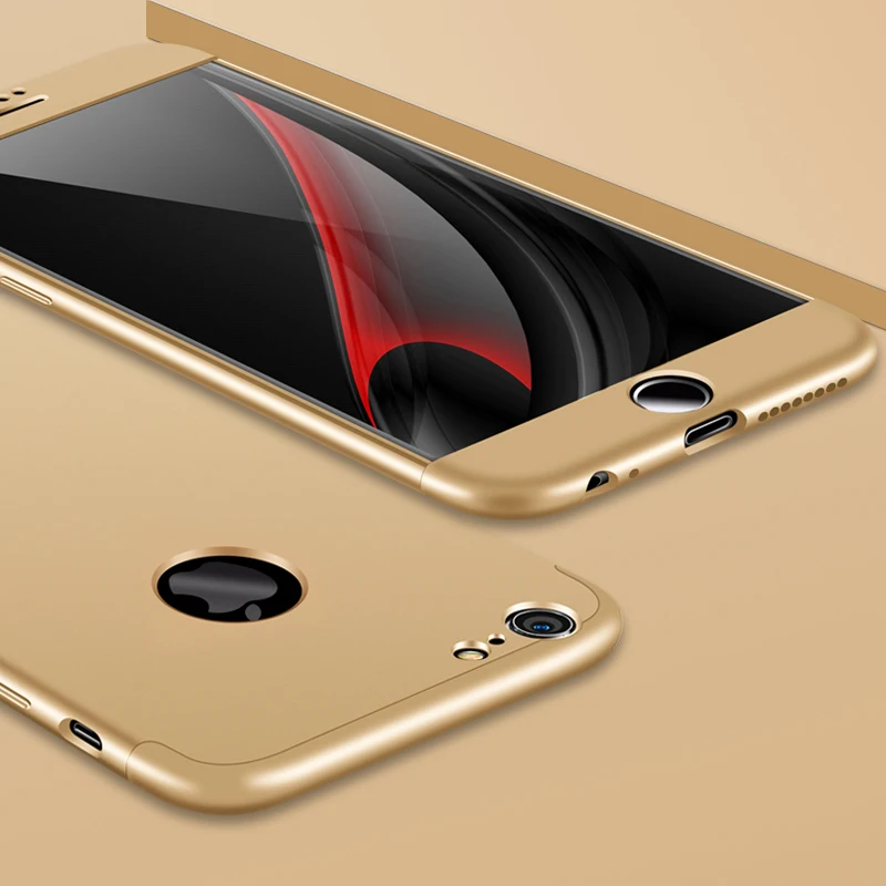 Для Apple iphone 5 5S SE 6 6S 7 8 чехол 3 в 1 Комплексная жесткая защитная задняя крышка