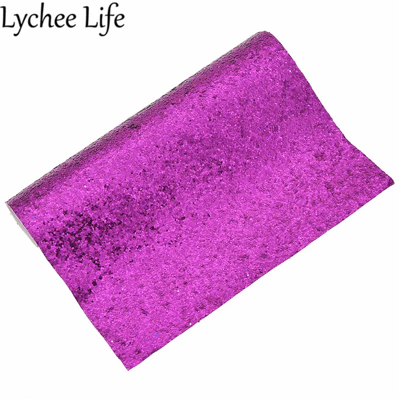 Lychee Life блестящая кожаная ткань, цветная искусственная ткань с блестками, ручная работа, современная домашняя одежда, текстиль, швейная ткань, аксессуары