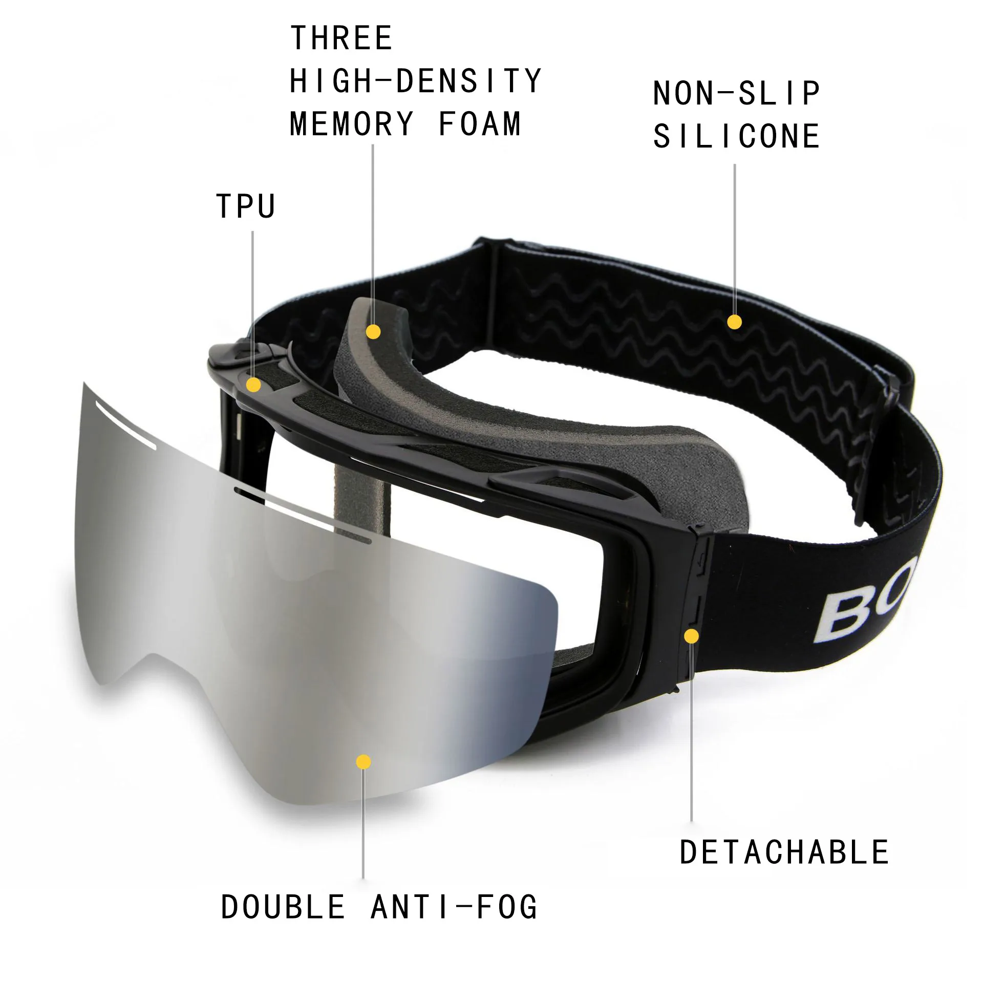 2019 очки для снегохода лыжные анти туманные покрытия мужские магнитные сноуборда