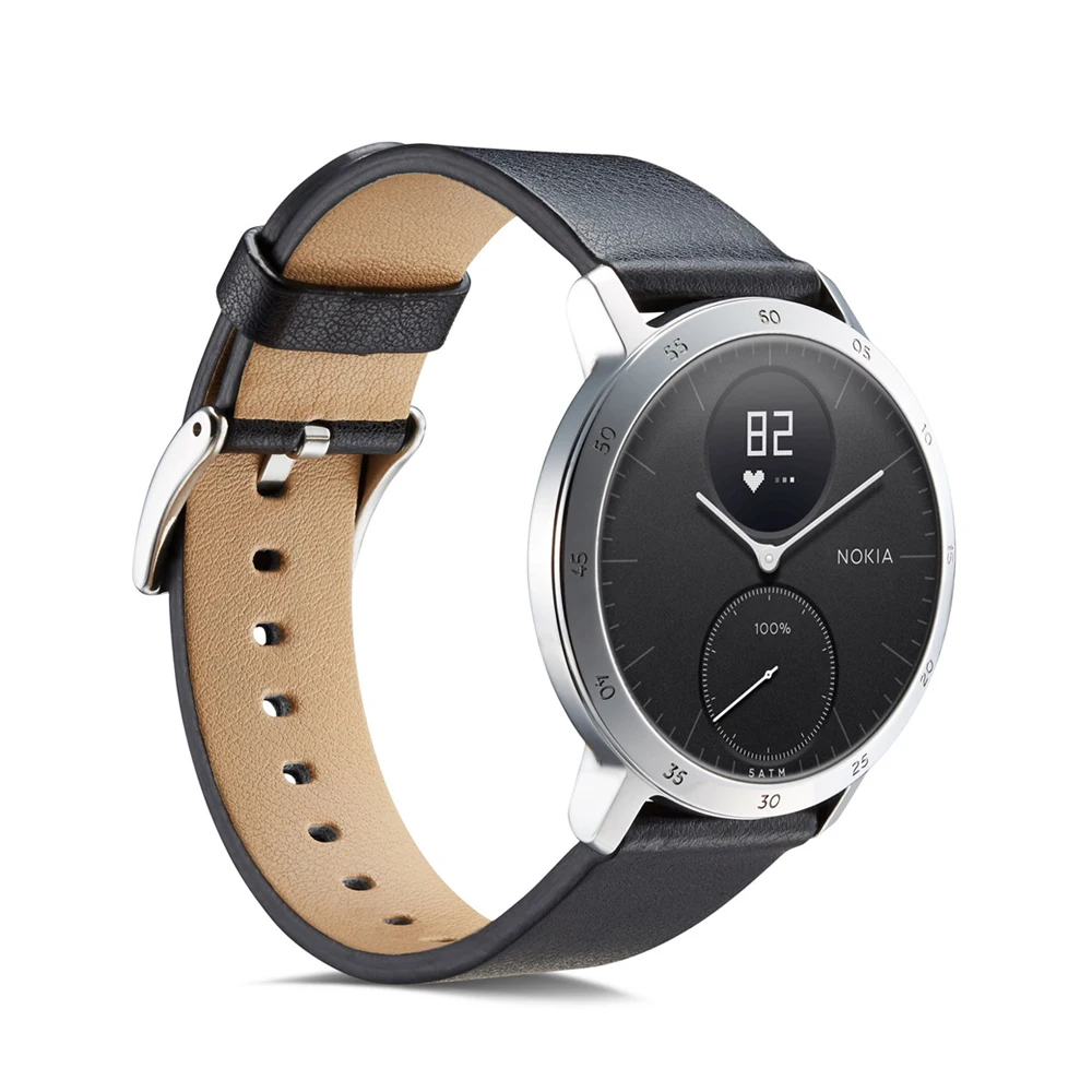 Ктаб ремешок для наручных часов 20 мм Совместимость Nokia Withings Steel HR кожаный 18 Huawei
