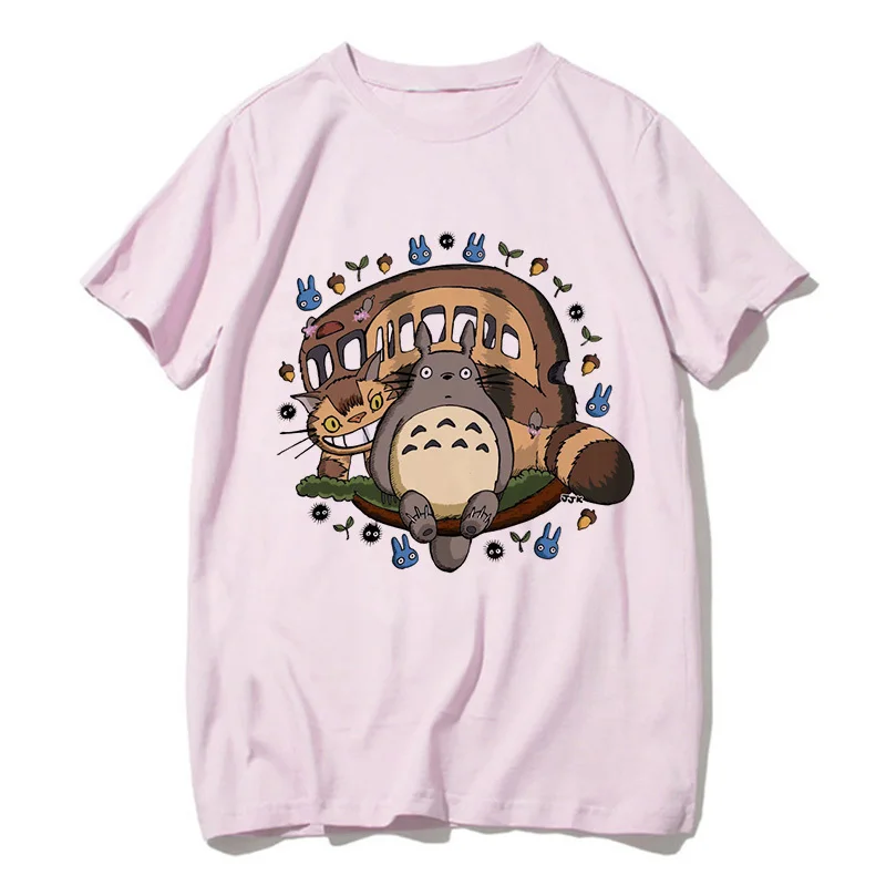 Totoro Shirt Women Men Studio Ghibli Miyazaki Hayao Anime Spirit Away T Shirt Men Women Japanese Anime Cartoon Clothes T-Shirt
