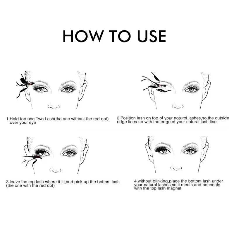 3-секундная Магнитная многоразовая Прямая поставка ресницы магнит JJM002